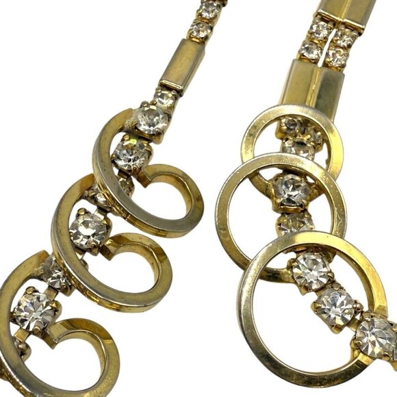 Vintage SARAH COVENTRY Celestial Fire Rhinestone Necklace Bracelet Set - Picture 9 of 12